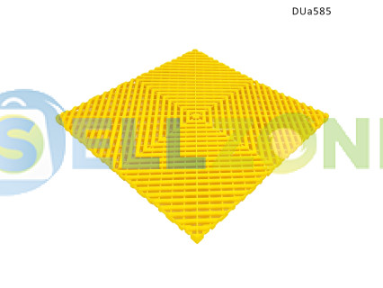 Αρθρωτό δάπεδο γκαράζ PVC - κίτρινο τετράγωνο πλακάκι DUa585